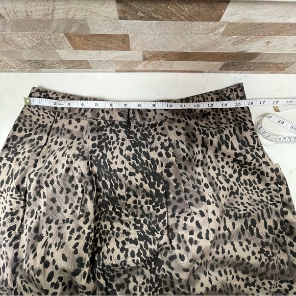 Cloth & STONE Animal Print False Wrap Skirt Black Tan Sz M 100% Cotton NWT - Picture 10 of 16